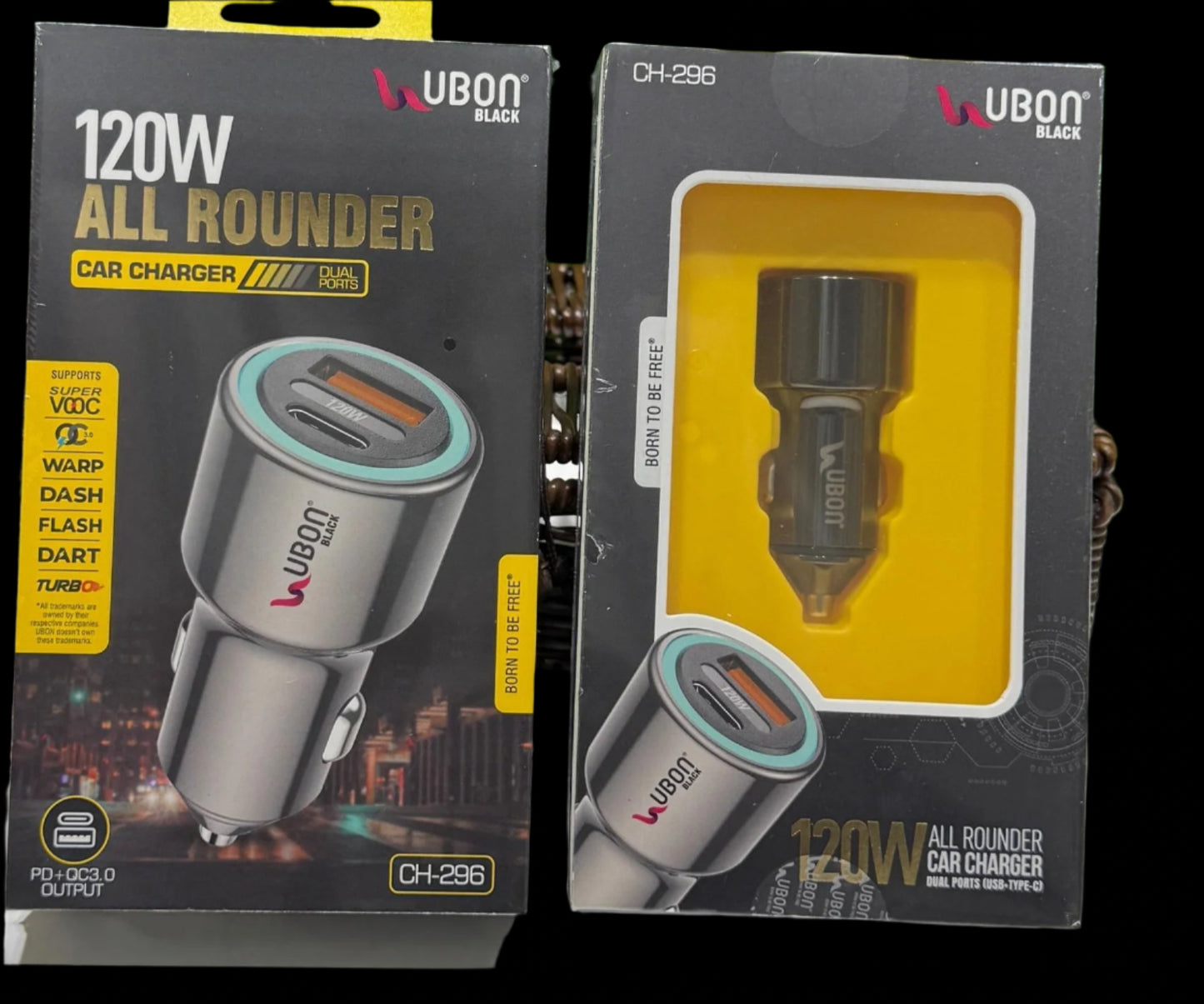 120W All Rounder Car Charger with USB&USBC CH-296