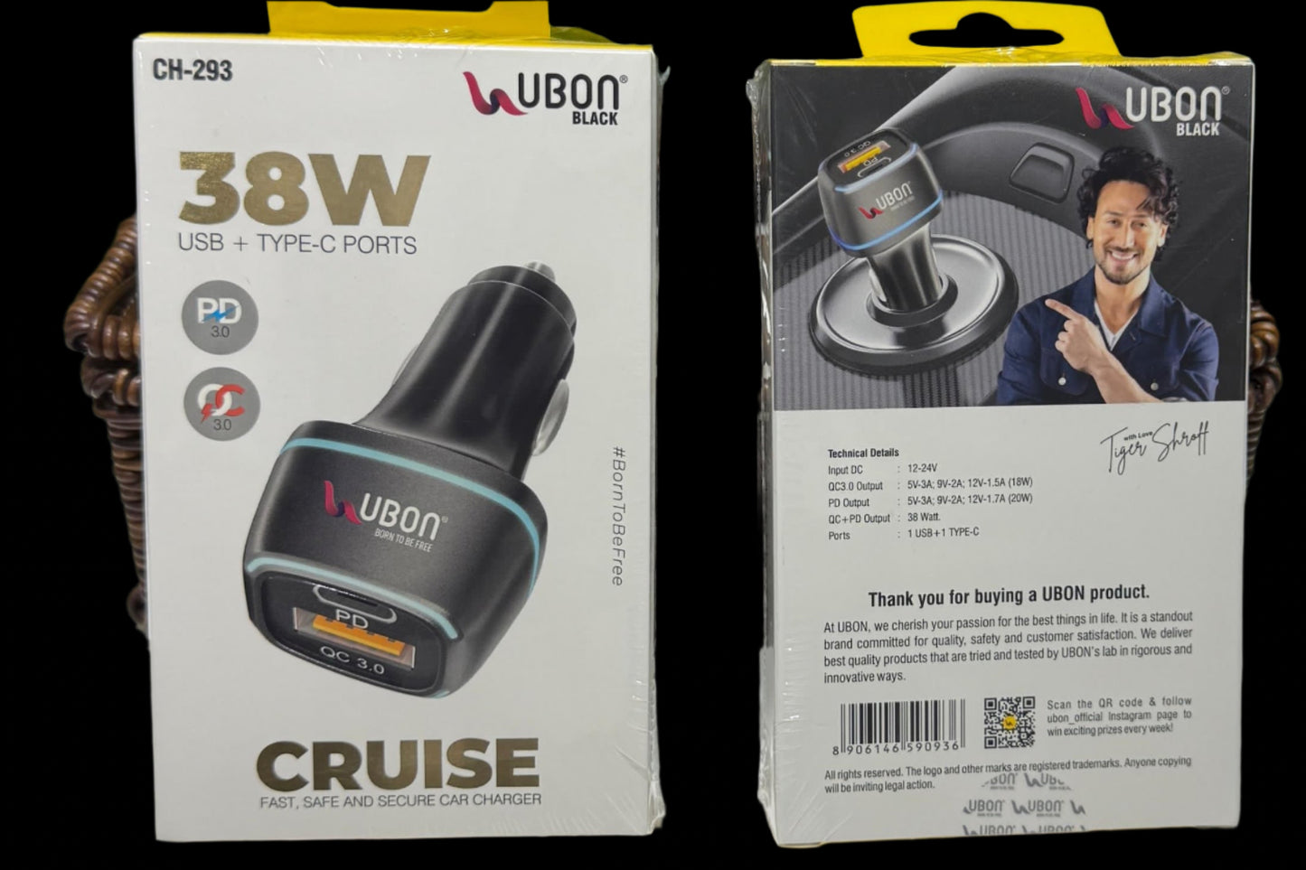 CH-293 CRUISE USB & TYPE C PORTS 38W/METAL