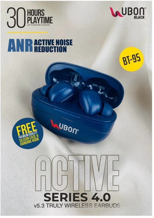 BT-95(Active noise cancellation) ACTIVE SERIES 4.0 WIRELESS EARBUDS WITH 30HRS PLAYTIME